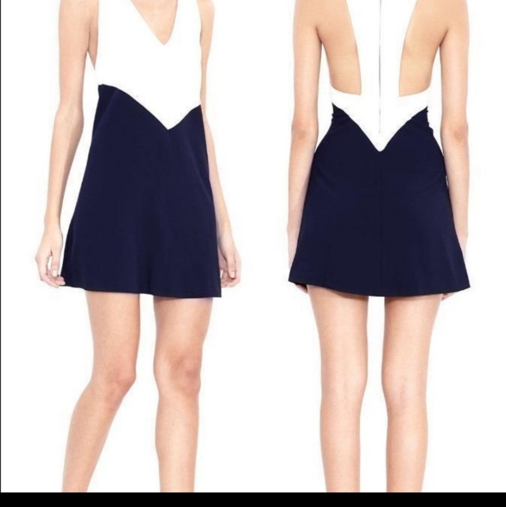 Alice & Olivia Maya Trapeze Color Block Dress Xs - image 3